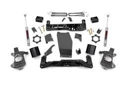 5-Inch Steel-Knuckle Lift Kit for 2014–2018 Silverado 1500 dimension diagram, Rough Country 22330