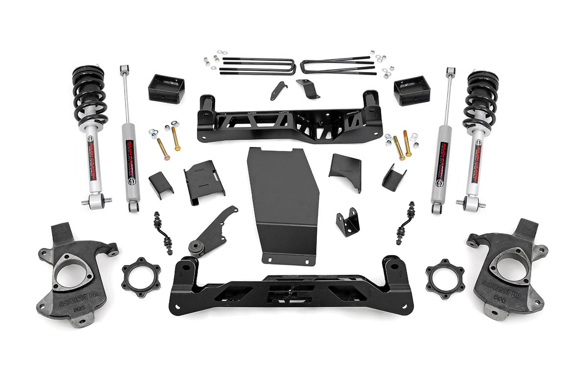 5-Inch Lift Kit with Loaded Struts for 2014–2018 Silverado 1500, Rough Country 22333