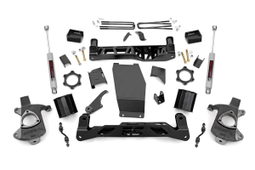5-Inch Lift Kit for Aluminum-Arm Silverado 1500 (2014–2018) dimension diagram, Rough Country 22431