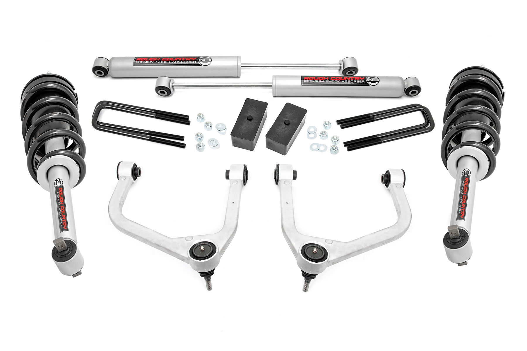 Rough Country 3.5-Inch Lift Kit with Loaded Struts for GMC Sierra 1500