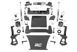 6-Inch Lift Kit with N3 Shocks for GMC Sierra 1500 (2019–2024) — Part 22931 dimension diagram, Rough Country