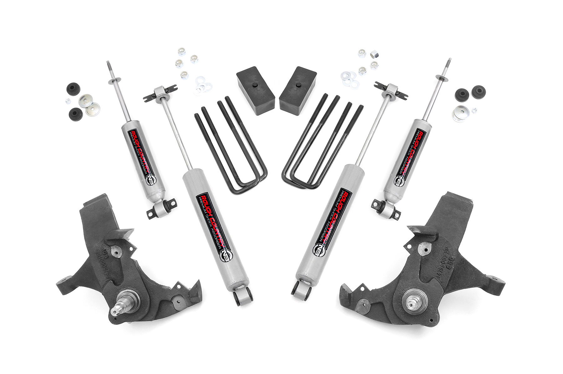 Rough Country 4-Inch Lift Kit with N3 Shocks for Chevy Tahoe and Suburban 2WD