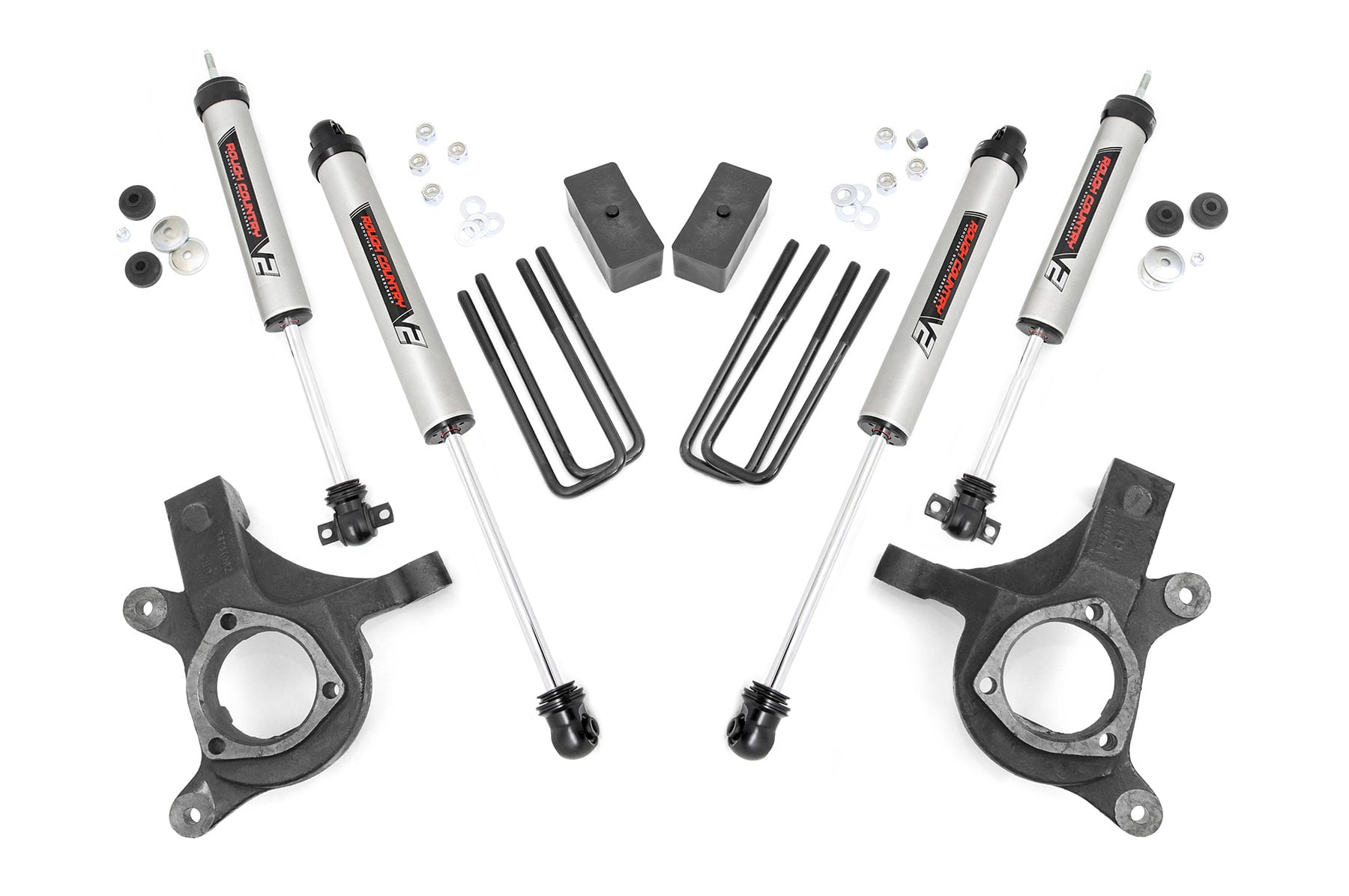 Rough Country 3-Inch Lift Kit with V2 Shocks for Silverado & Sierra 1500 2WD