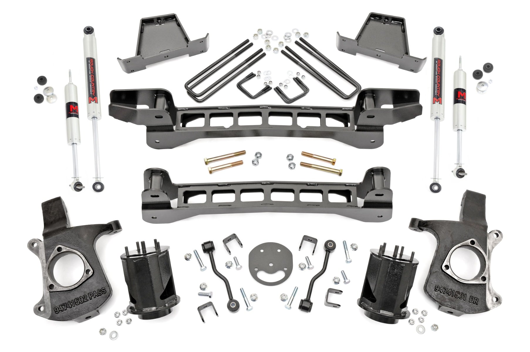 Rough Country 6-Inch Lift Kit with M1 Shocks for Silverado/Sierra 2WD