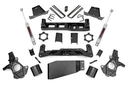 6-Inch Lift Kit with N3 Shocks for Silverado/Sierra 1500 (2007–2013) dimension diagram, Rough Country 23630