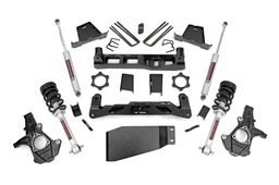 6-Inch Lift Kit with N3 Shocks for Chevy/GMC 1500 4WD (2007-2013) dimension diagram, Rough Country 23633