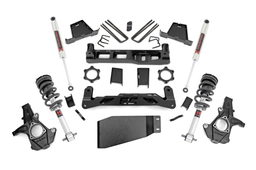 6-Inch Lift Kit with M1 Shocks for 2007–2013 Silverado & Sierra 1500 dimension diagram, Rough Country 23640