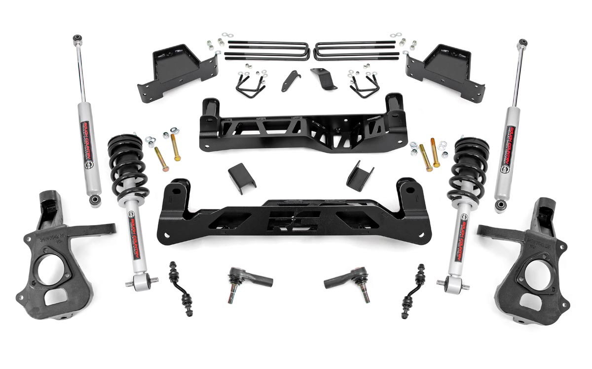 Rough Country 7-Inch Lift Kit with N3 Shocks for Silverado/Sierra 1500 2WD