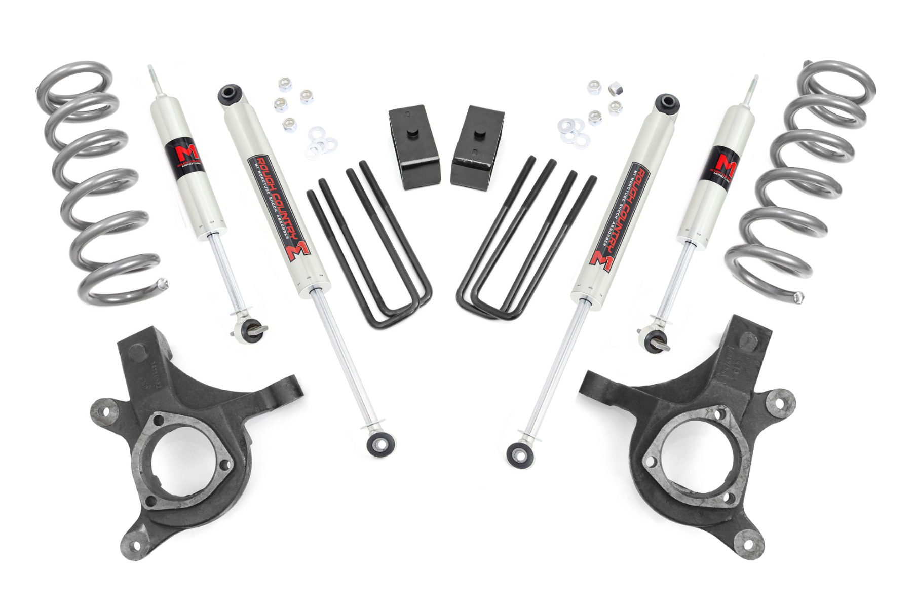 Rough Country 4.5-Inch Lift Kit with M1 Shocks for Silverado/Sierra 1500 2WD
