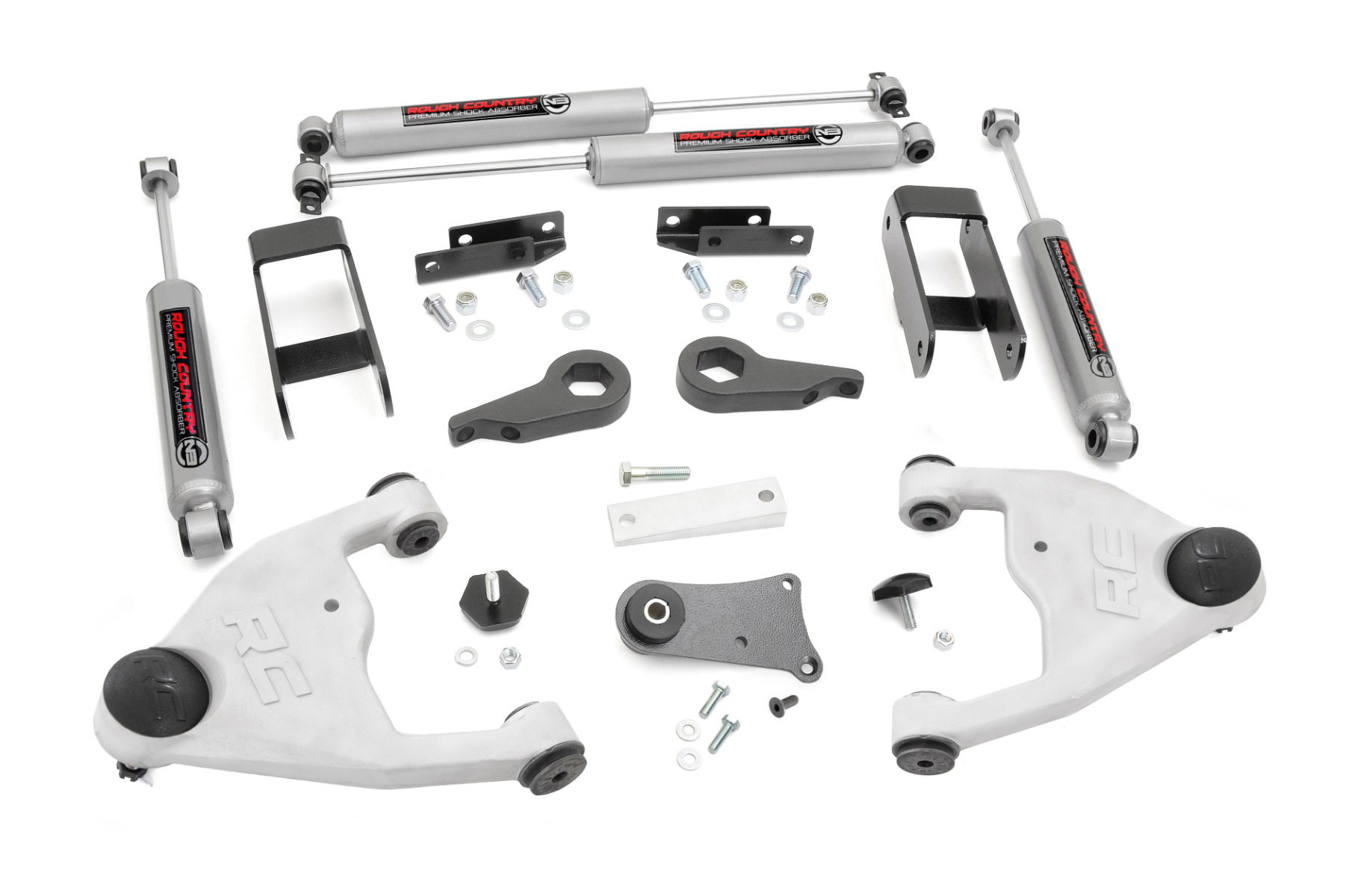 Rough Country 2.5-Inch Lift Kit with N3 Shocks and Upper Control Arms