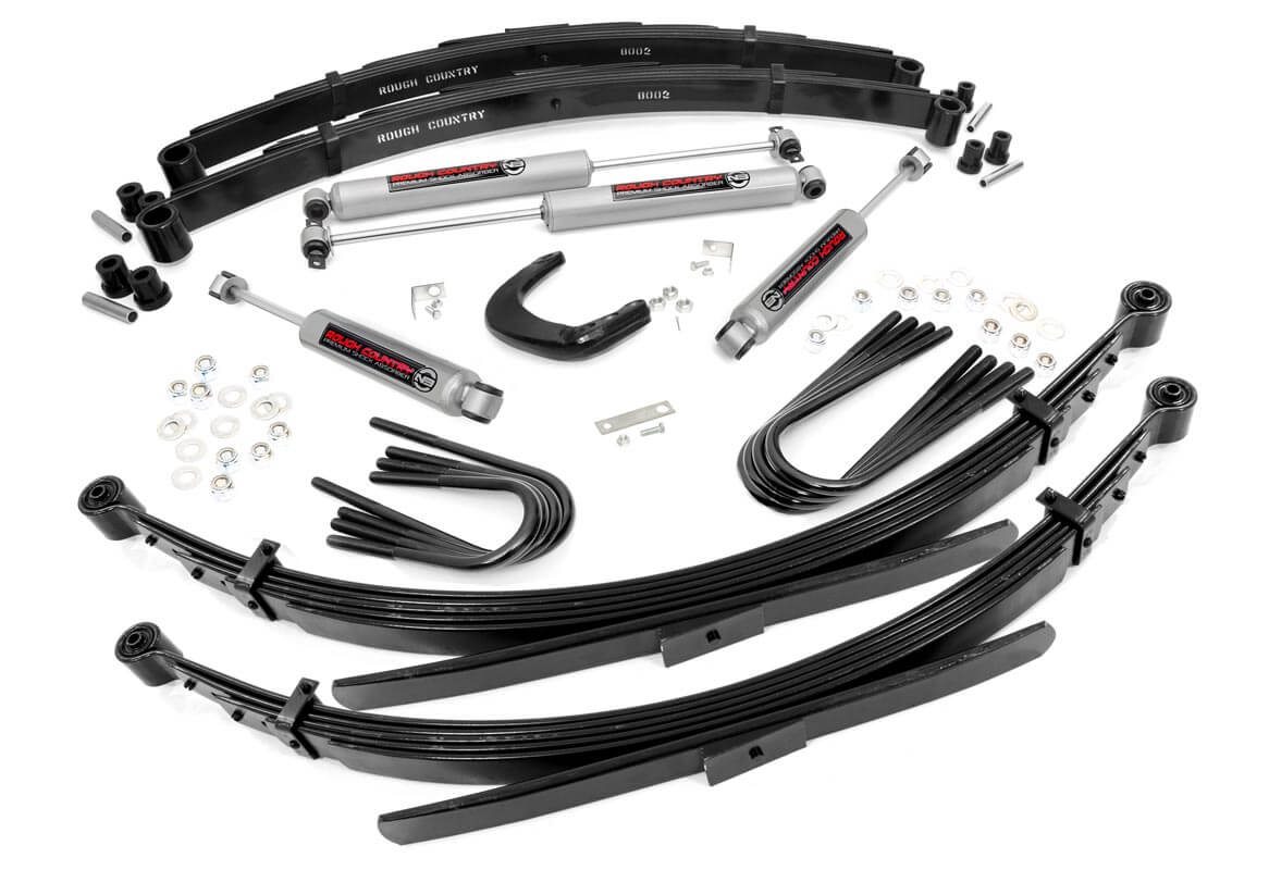 4-Inch Lift Kit with N3 Shocks and Front Leaf Springs — Rough Country 245.20