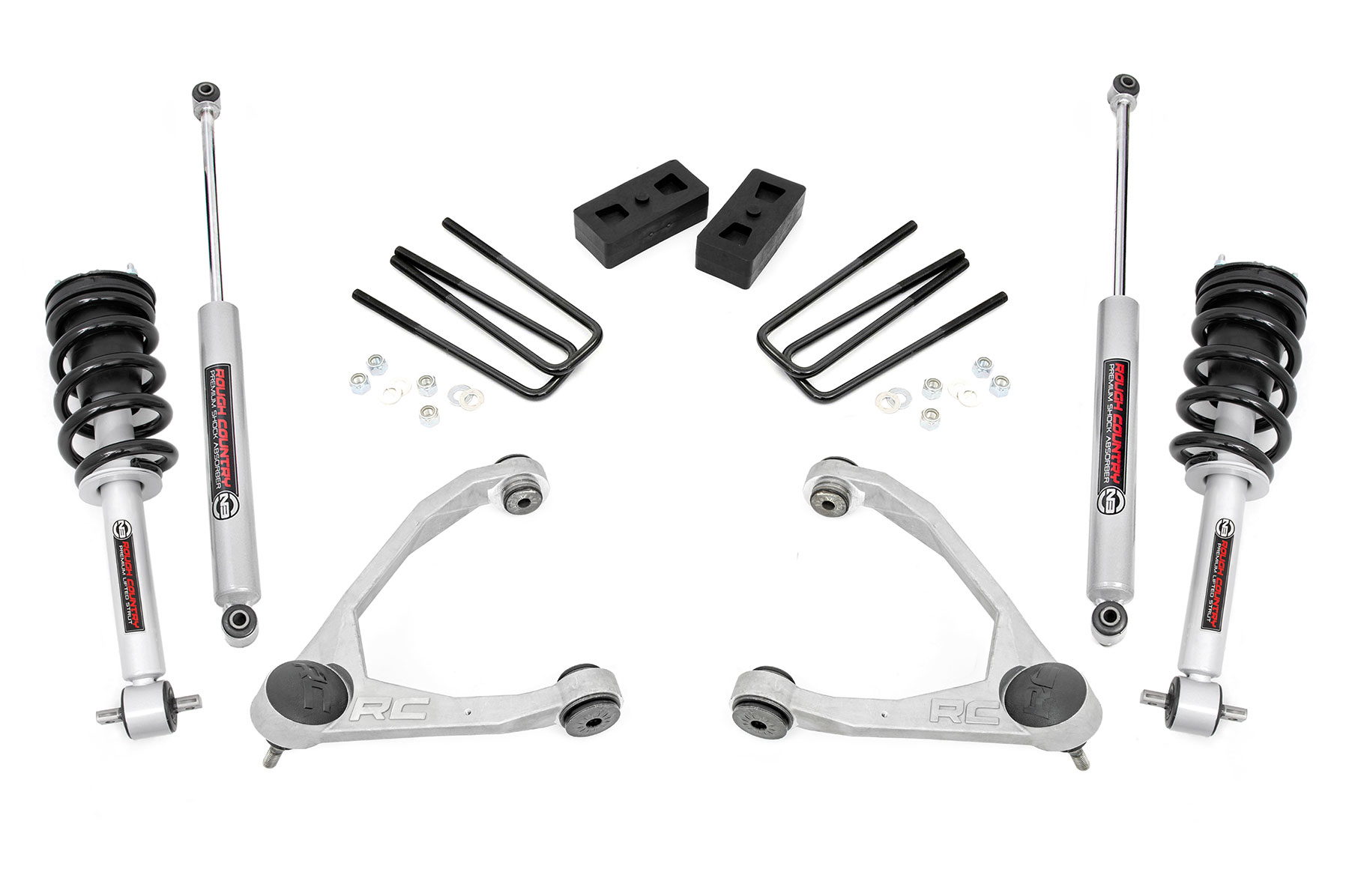 3.5-Inch Lift Kit with N3 Shocks for Silverado/Sierra 1500 2WD — Part 246.23 — Rough Country