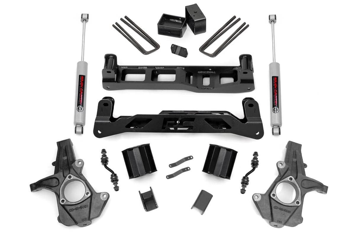 Rough Country 5-Inch Lift Kit, N3 Shocks — Silverado/Sierra 1500 2WD