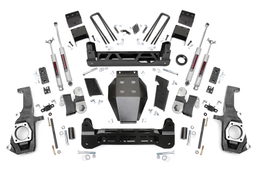 7.5-Inch Lift Kit with N3 Shocks for Silverado/Sierra HD (2011-2019) dimension diagram, Rough Country 25330