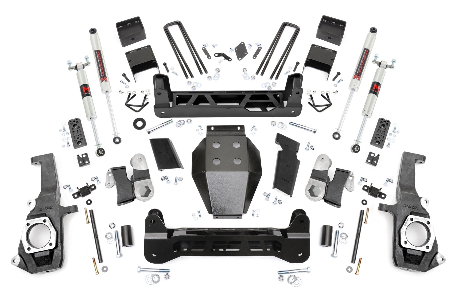 Rough Country 7.5-Inch Lift Kit with M1 Shocks for Silverado & Sierra HD