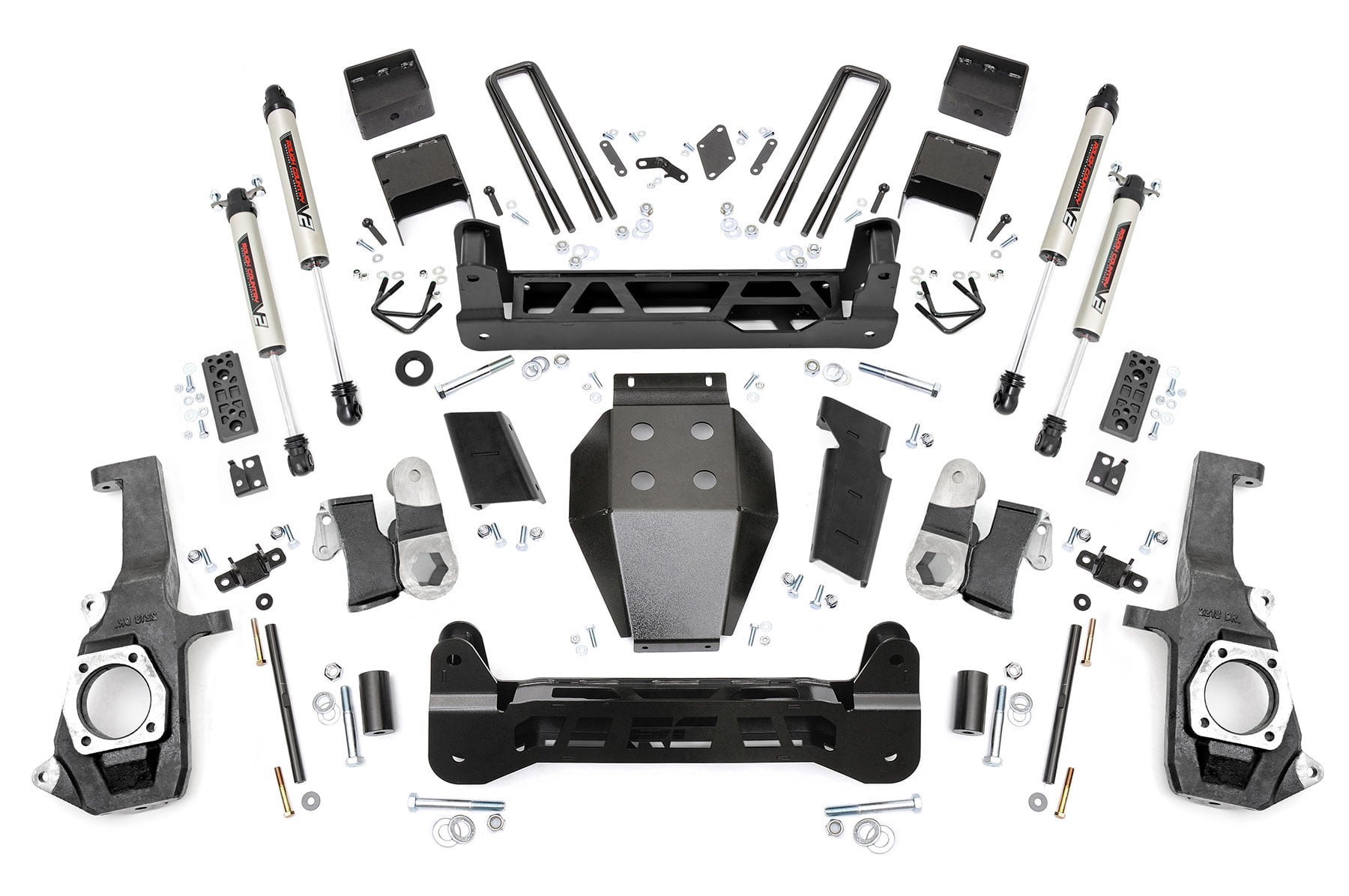 Rough Country 7.5-Inch Lift Kit with V2 Shocks for Silverado & Sierra HD