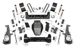 7.5-Inch Lift Kit with V2 Shocks for Silverado & Sierra HD dimension diagram — Rough Country 25370