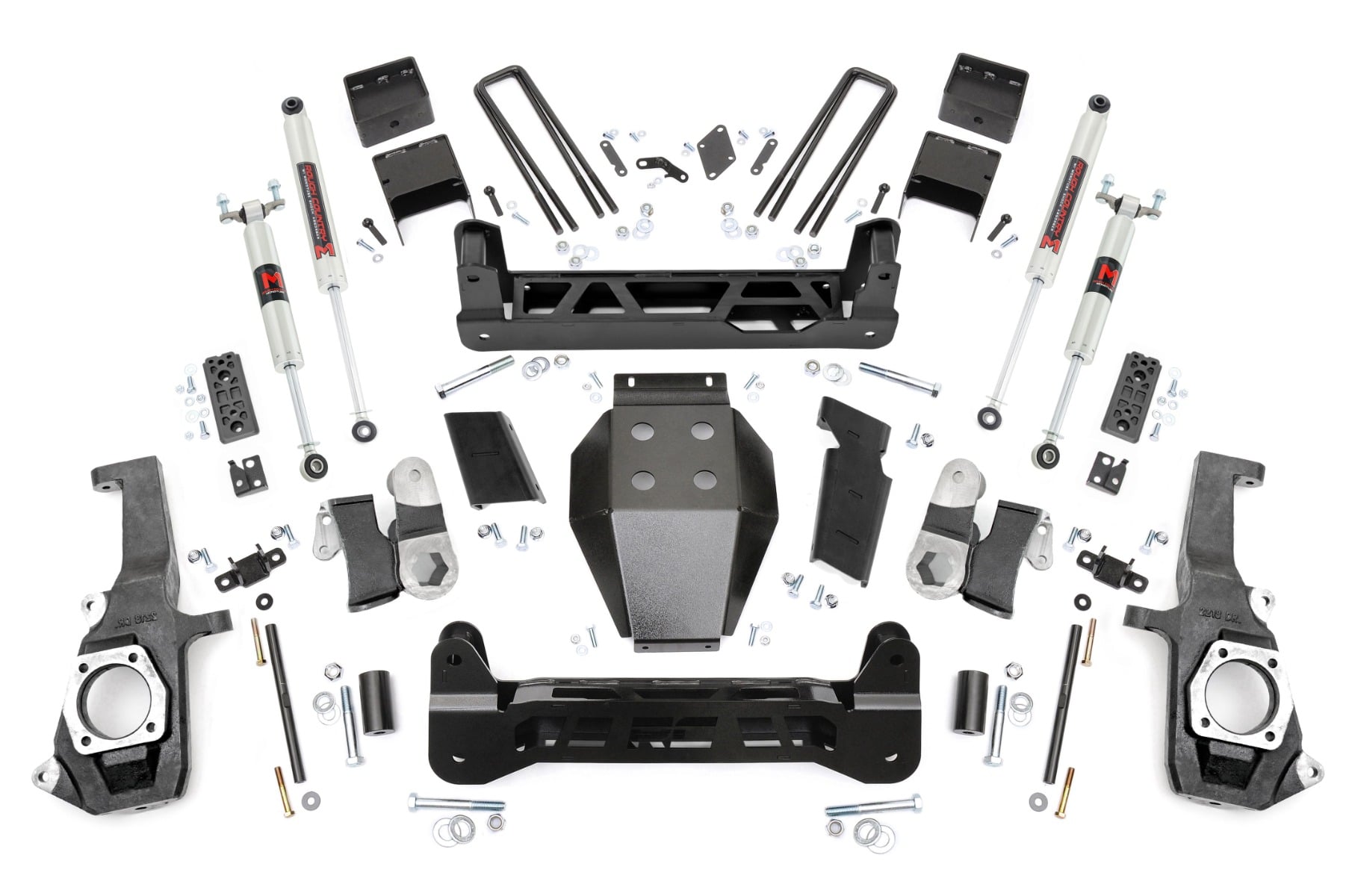Rough Country 5-Inch Lift Kit with M1 Shocks for Silverado/Sierra HD