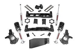 5-Inch Lift Kit with N3 Shocks for Silverado/Sierra 1500 (2007–2013) dimension diagram, Rough Country 26231