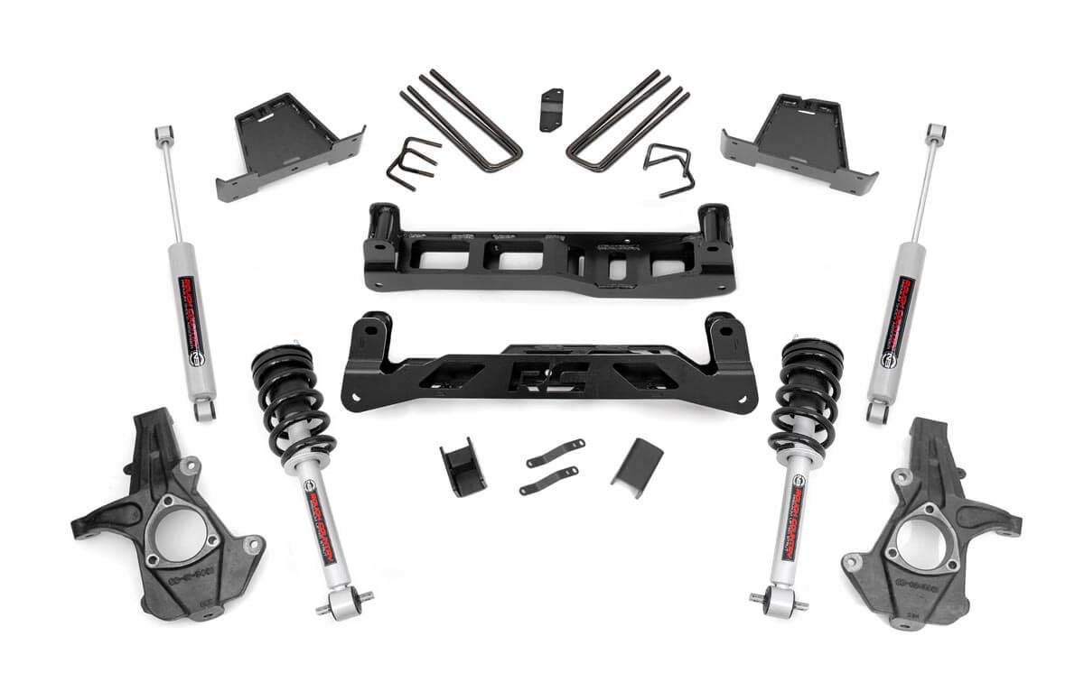 Rough Country 7.5-Inch Lift Kit with N3 Shocks for Silverado/Sierra 1500 2WD