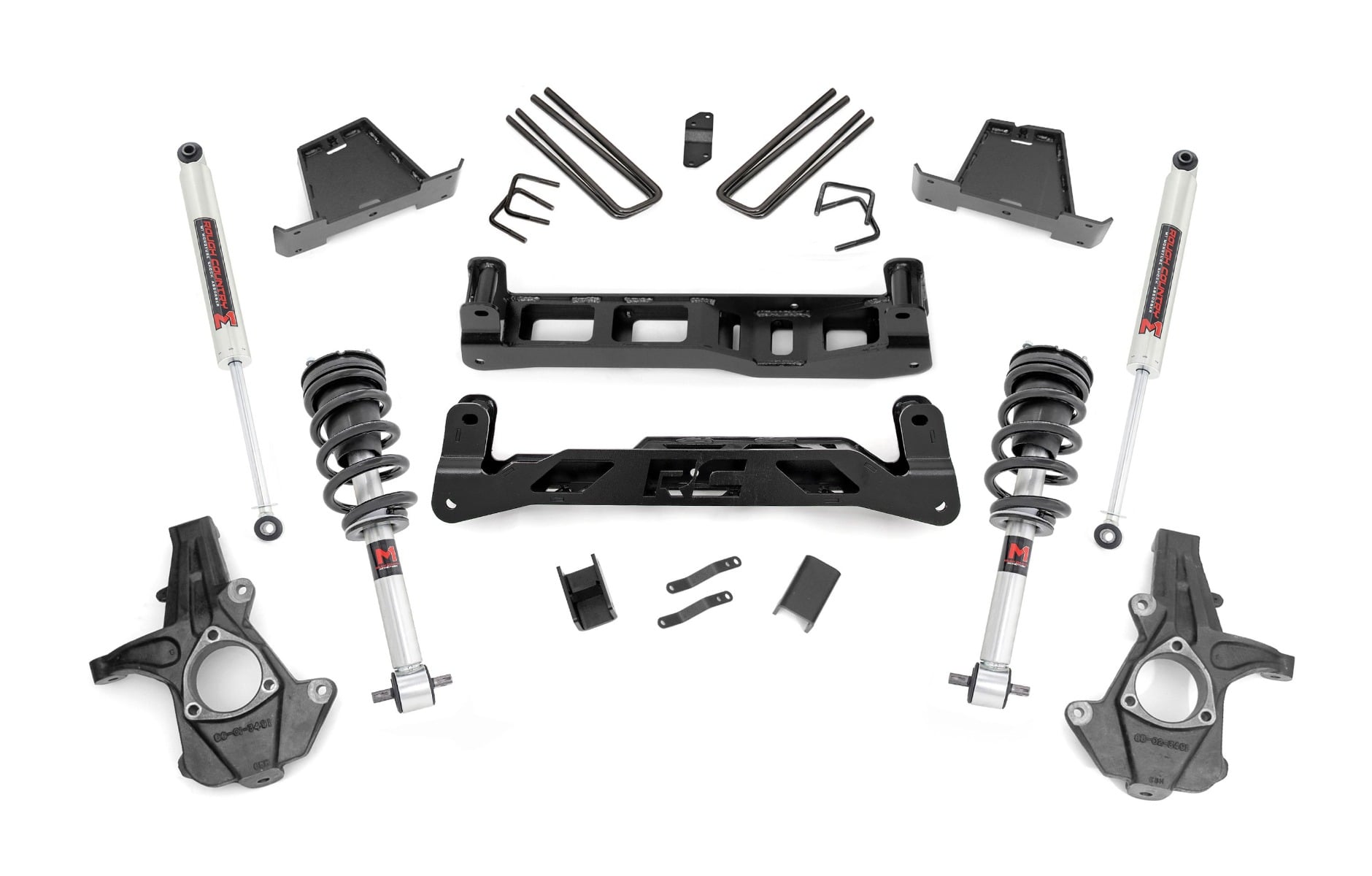 Rough Country 7.5-Inch Lift Kit with M1 Shocks for 2007–2013 Silverado/Sierra 2WD
