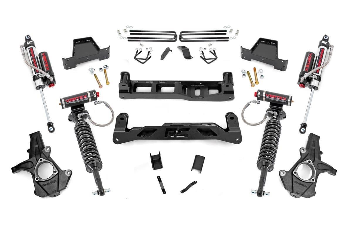 Rough Country 7.5-Inch Lift Kit with Vertex Shocks for Silverado/Sierra 1500 2WD