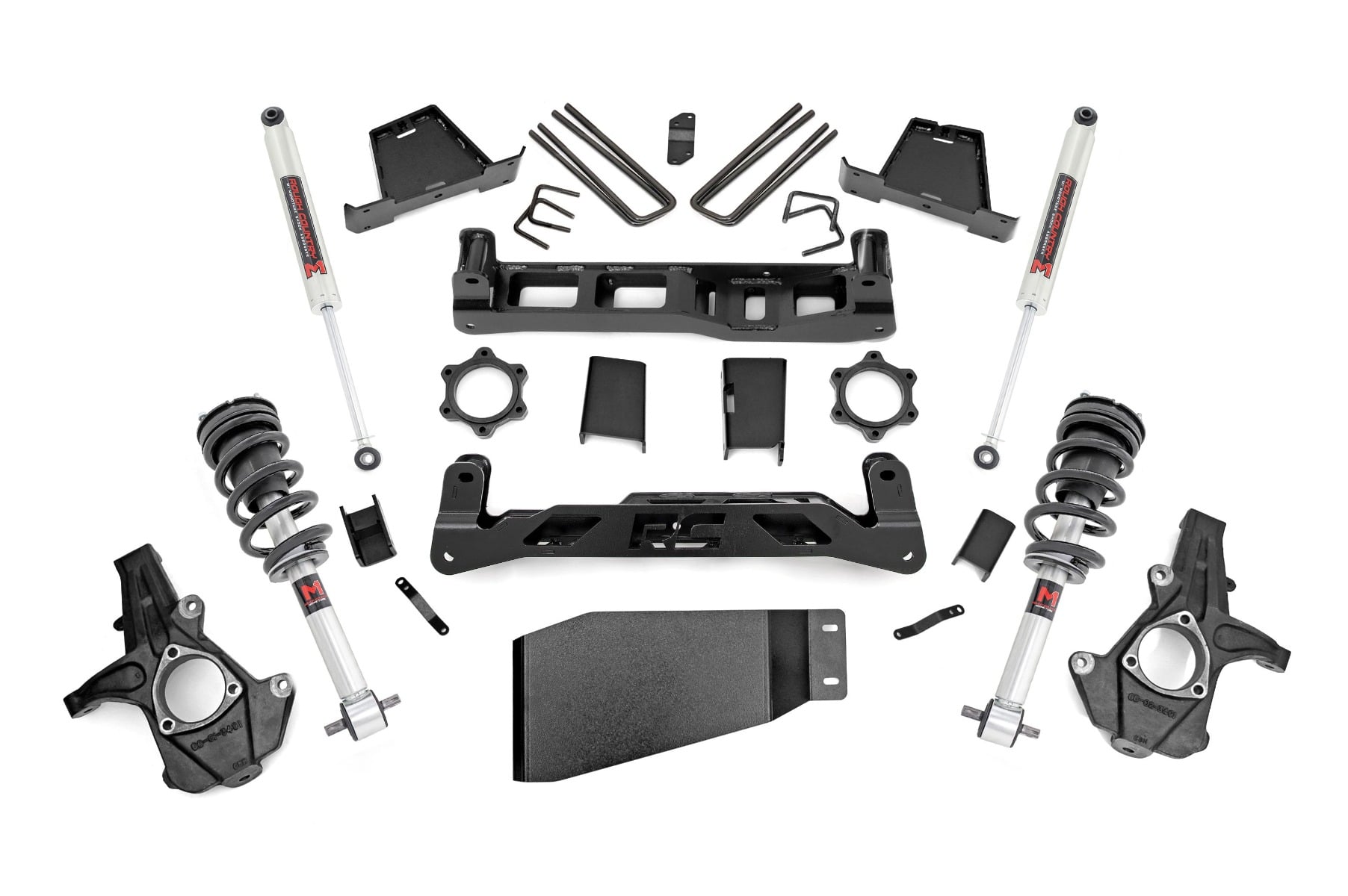 Rough Country 7.5-Inch Lift Kit with M1 Shocks for Silverado/Sierra