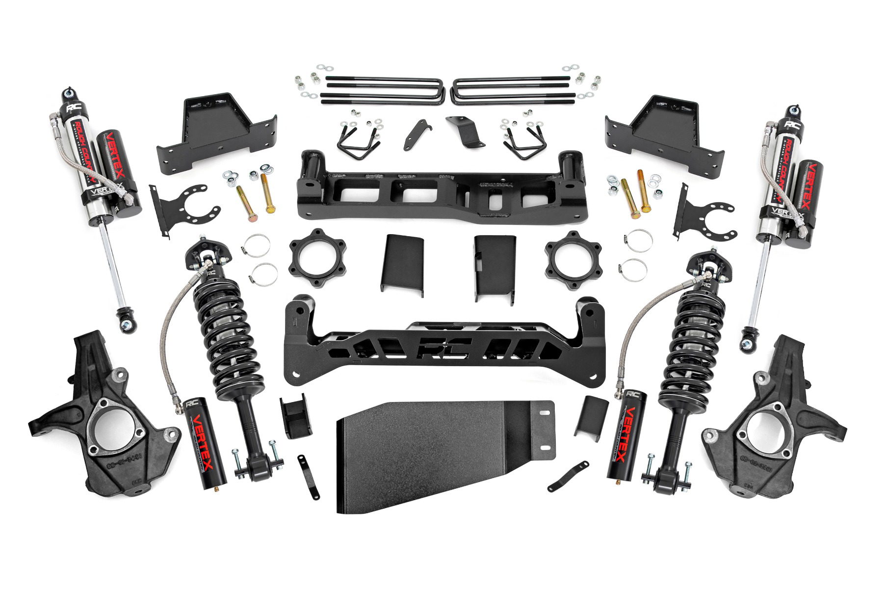 Rough Country 7.5-Inch Lift Kit with Vertex Shocks for Silverado 1500