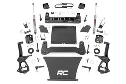 6-Inch Lift Kit with N3 Shocks for 2025 GMC Sierra 1500 dimension diagram, Rough Country 26631_A