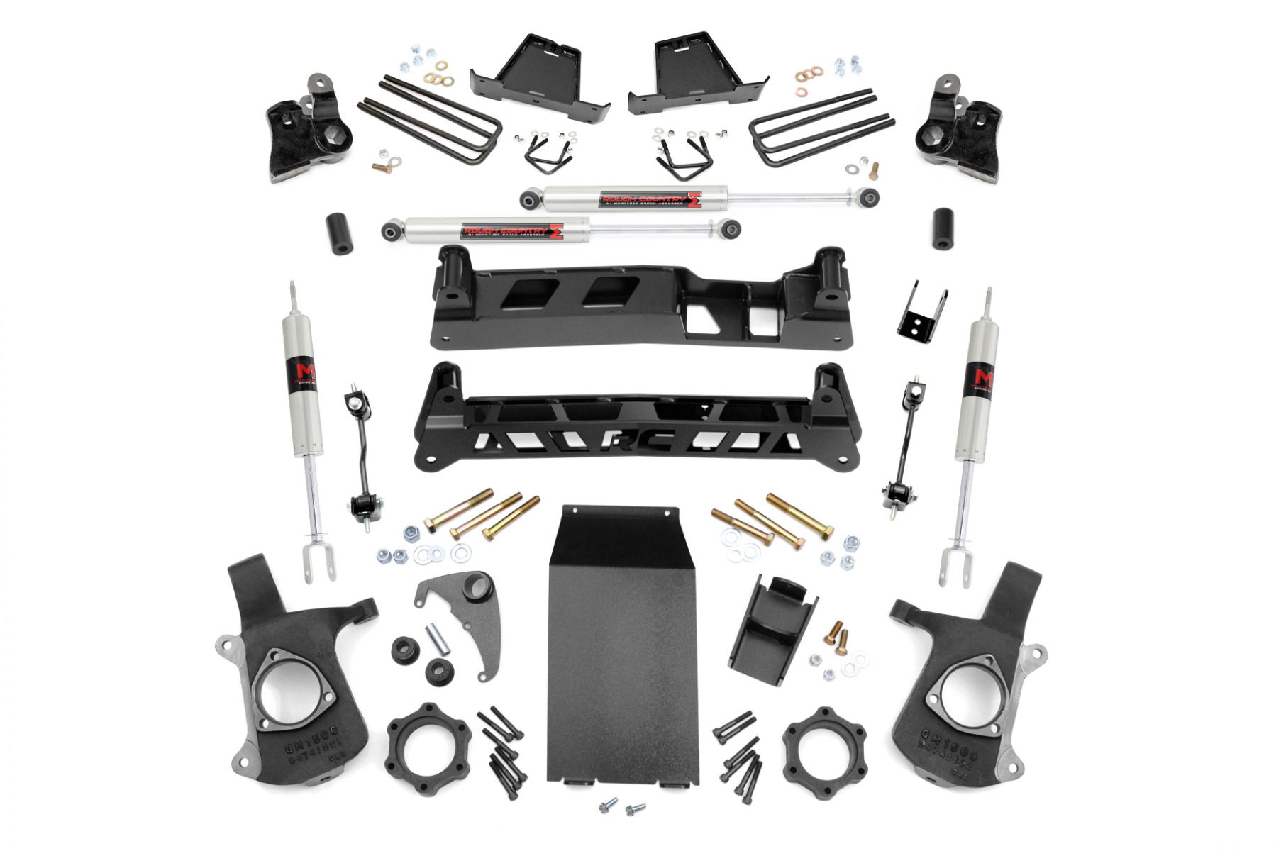 Rough Country 6-Inch Lift Kit with M1 Shocks for Silverado/Sierra 1500 4WD