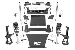 6-Inch Lift Kit with M1 Struts for Silverado/Sierra 1500 (2019-2024) dimension diagram, Rough Country 27540
