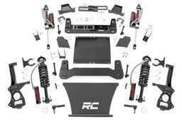 4-Inch Lift Kit with Vertex Shocks for Silverado Trail Boss & AT4 dimension diagram, Rough Country 27550