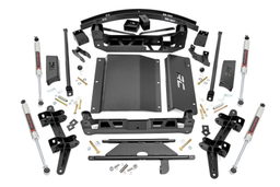 6 Inch Lift Kit with M1 Monotube Shocks dimension diagram, Rough Country 27640