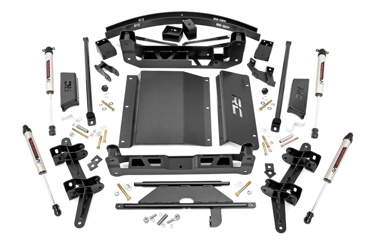 6-Inch Lift Kit with V2 Monotube Shocks (Rough Country 27670)