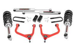 3.5-Inch N3 Lift Kit with Red Forged Arms, 2022-2024 Silverado, Rough Country 28231RED