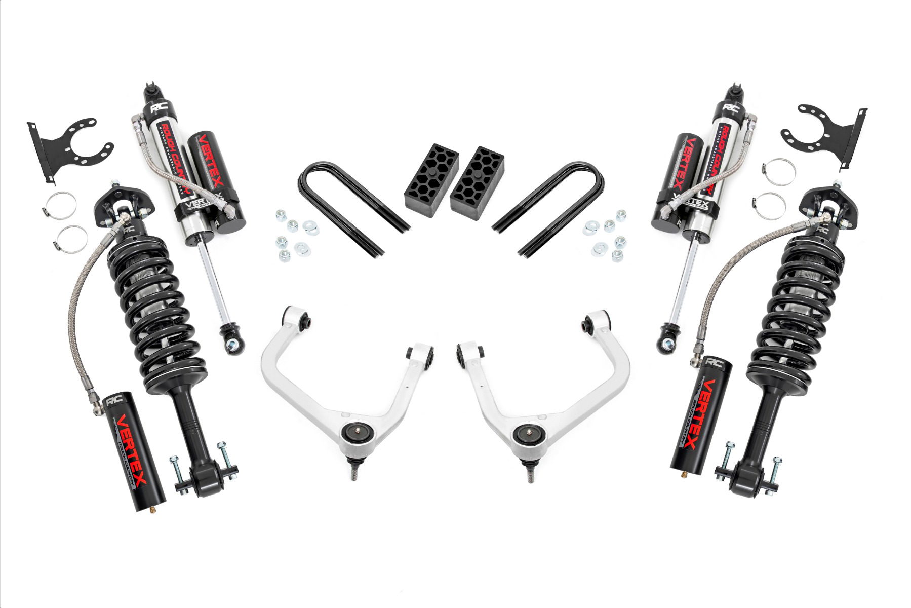 Rough Country 3.5-Inch Lift Kit with Vertex 2.5 Shocks for Silverado 1500