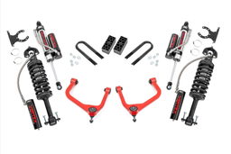 3.5-Inch Lift Kit, Vertex 2.5 and Red Arms, 2025 Silverado, Rough Country 28250RED_A