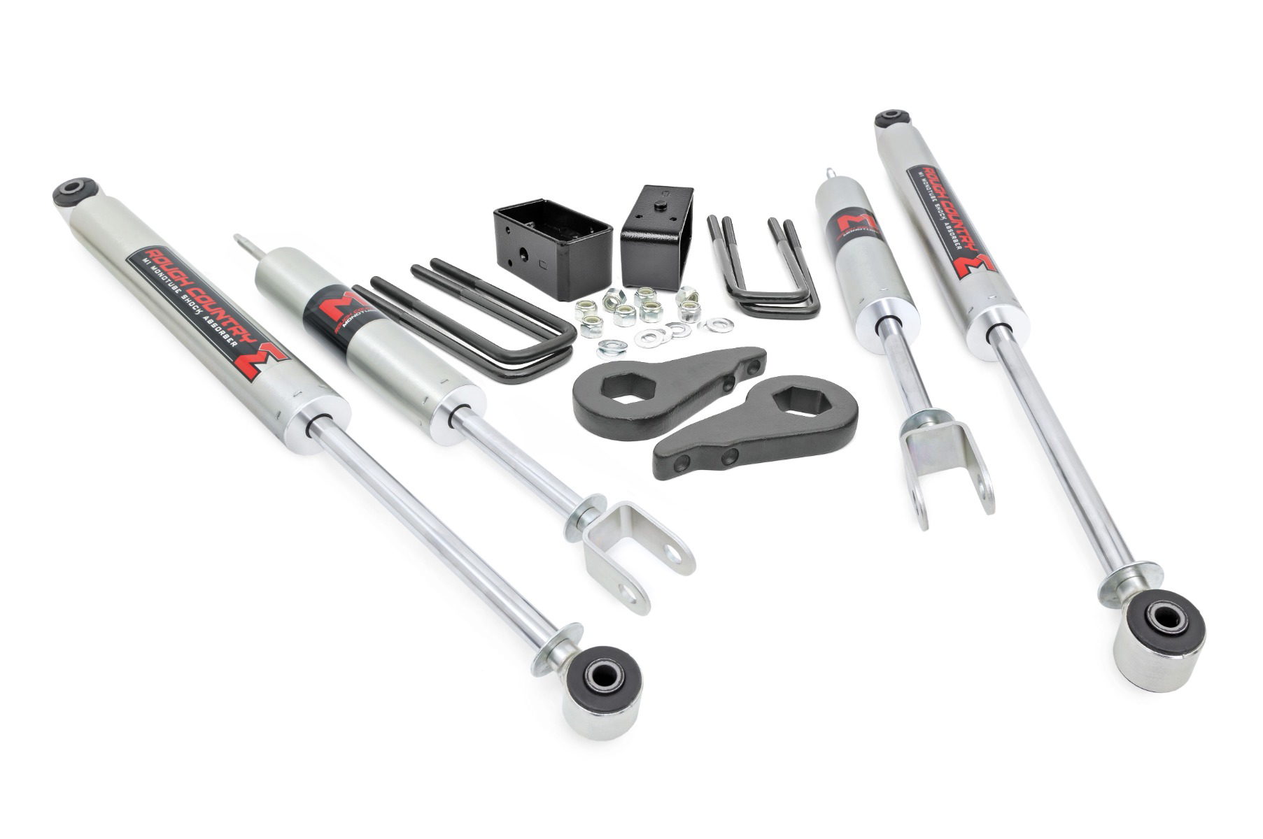 Rough Country 1.5-2 Inch Lift Kit with M1 Monotube Shocks for Silverado 1500