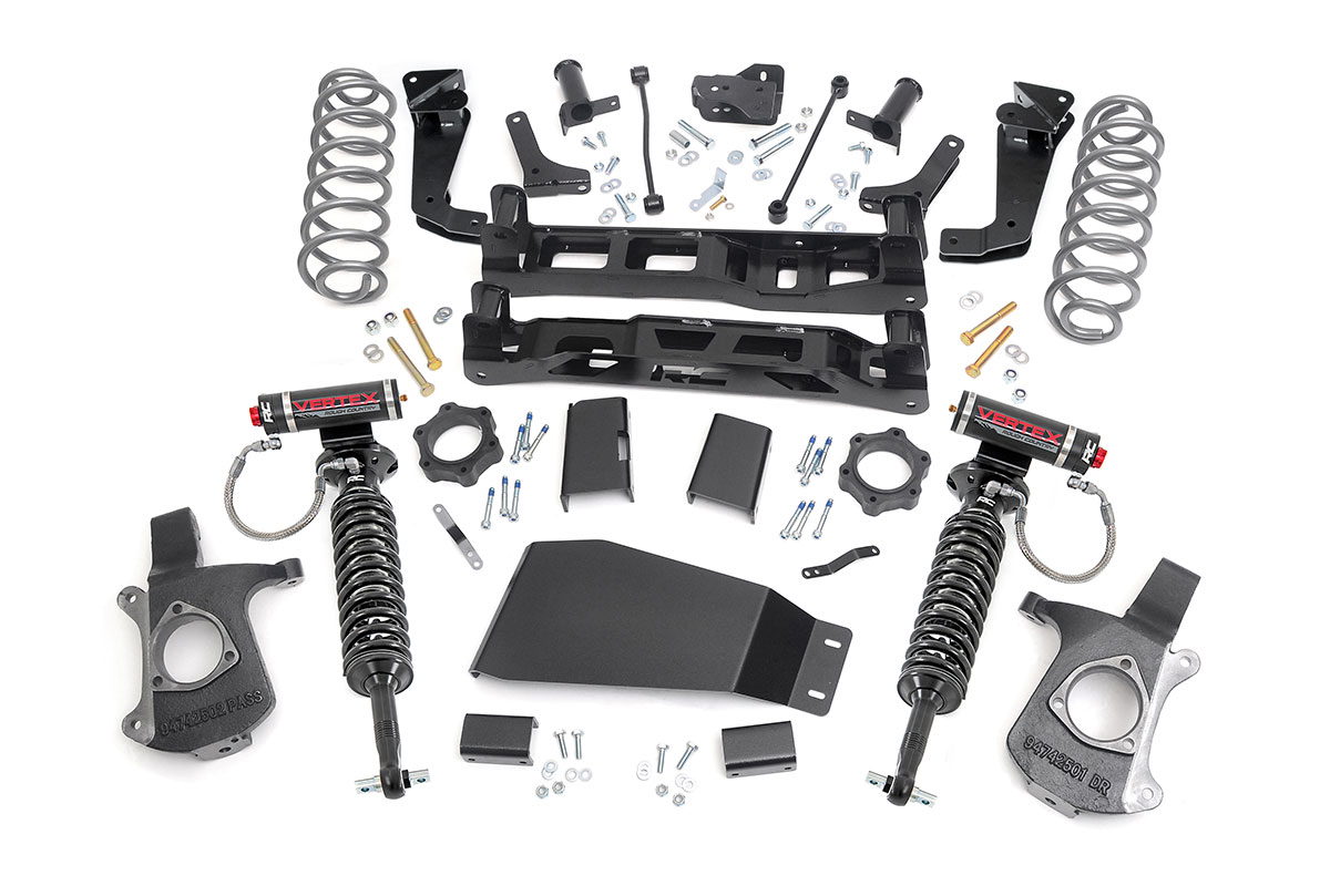 Rough Country 7.5-Inch Lift Kit with Vertex 2.5 Shocks for Tahoe and Yukon