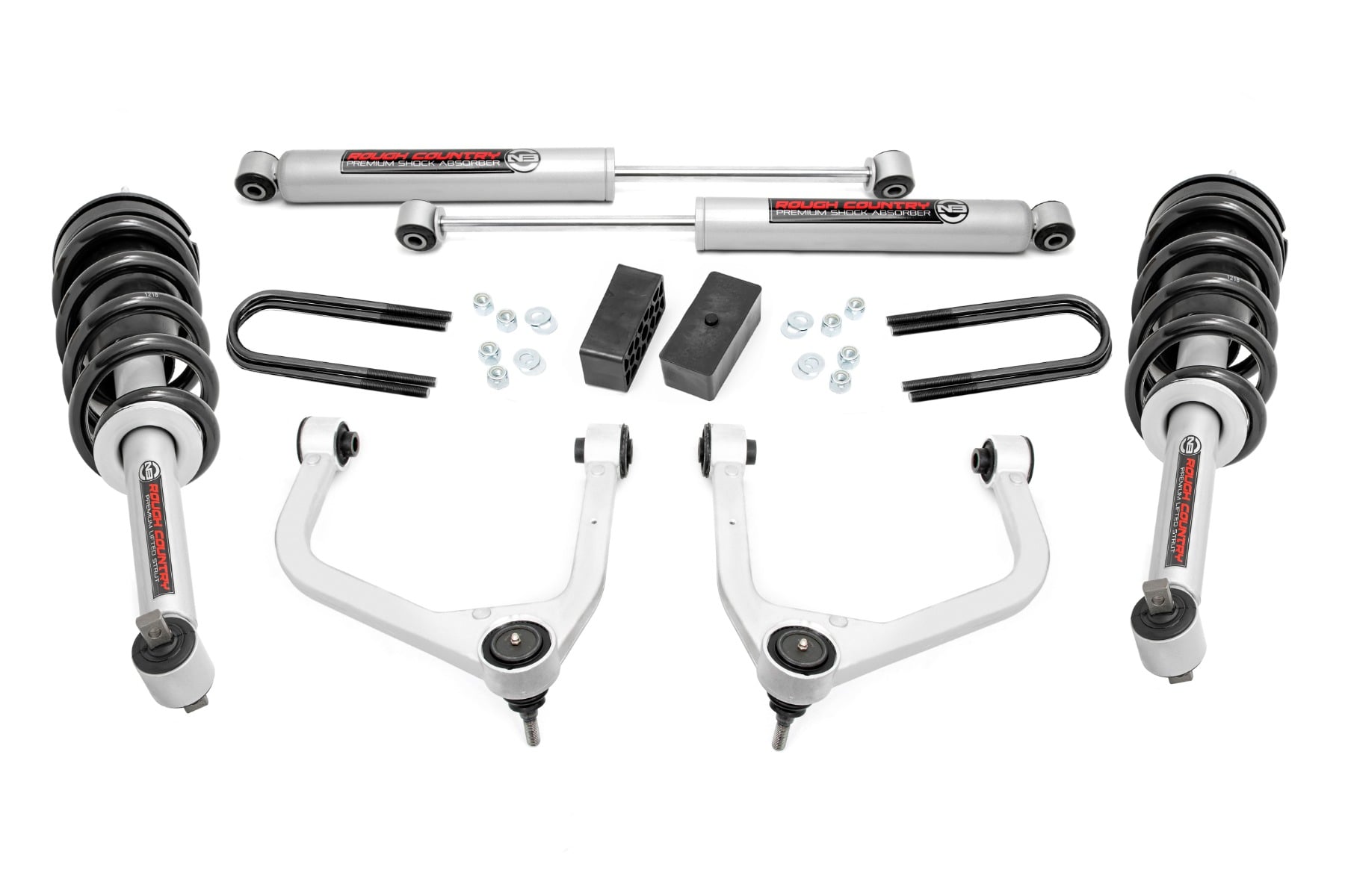 Rough Country 3.5-Inch Lift Kit with N3 Shocks for 2019–2024 GMC Sierra 1500