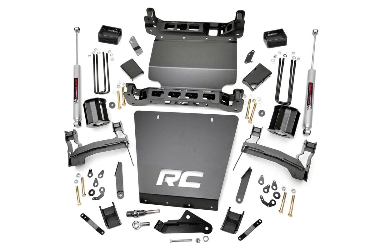5-Inch Lift Kit with N3 Shocks for Silverado/Sierra 4WD (2014-2019) — Rough Country 29130