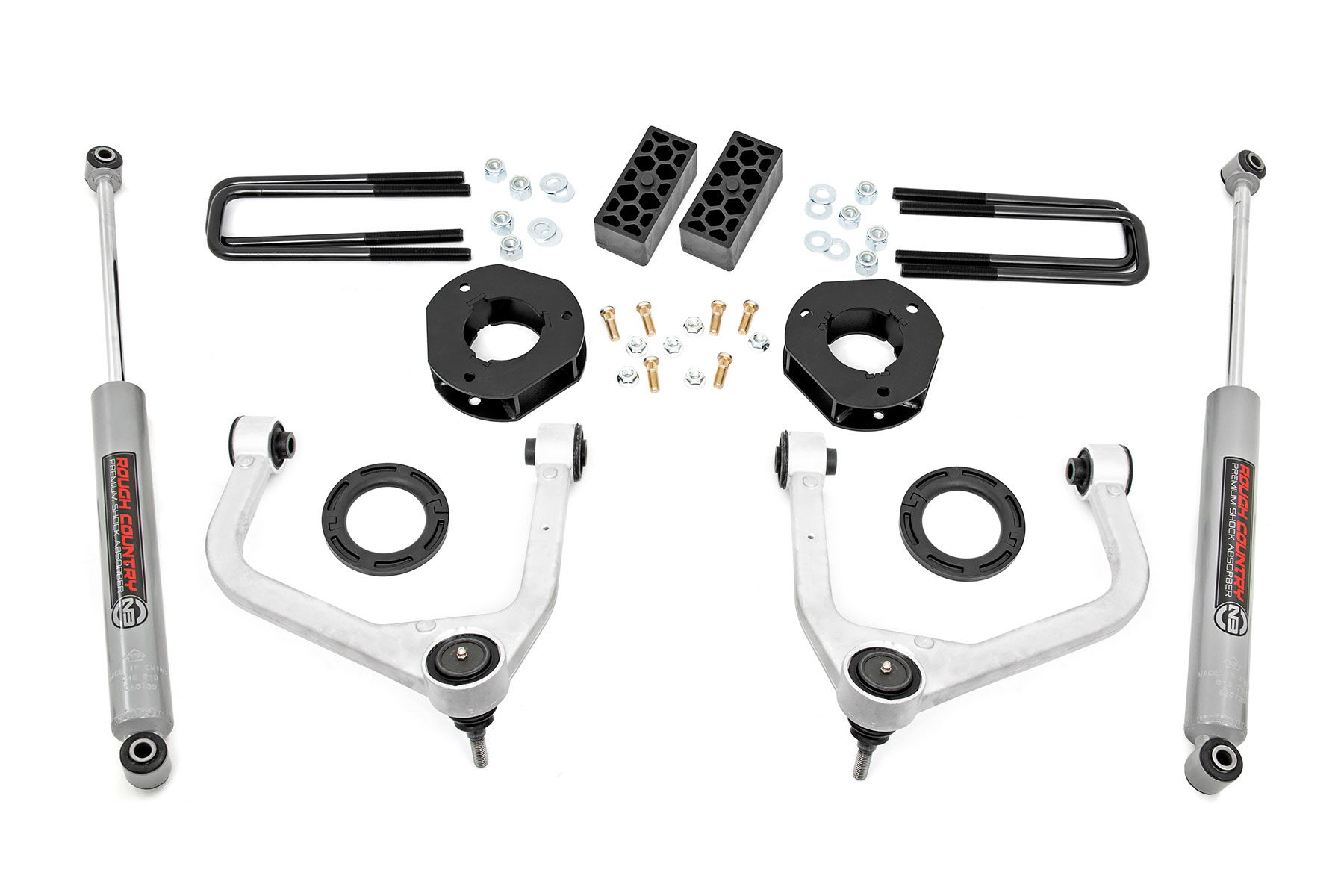 Rough Country 3.5-Inch Lift Kit for Chevy Silverado 1500 4WD/RWD