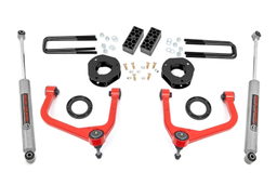 3.5-Inch Lift Kit with N3 Shocks for 2019–2024 Chevy Silverado 1500, Rough Country 29531RED