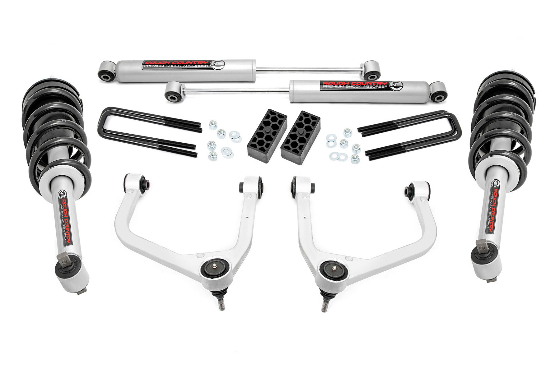 Rough Country 3.5-Inch Lift Kit with N3 Shocks for 2019-2024 Silverado 1500