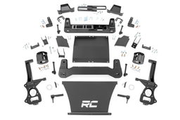 6-Inch Lift Kit for Silverado 1500 & Sierra 1500 (2019–2024) dimension diagram, Rough Country 29900