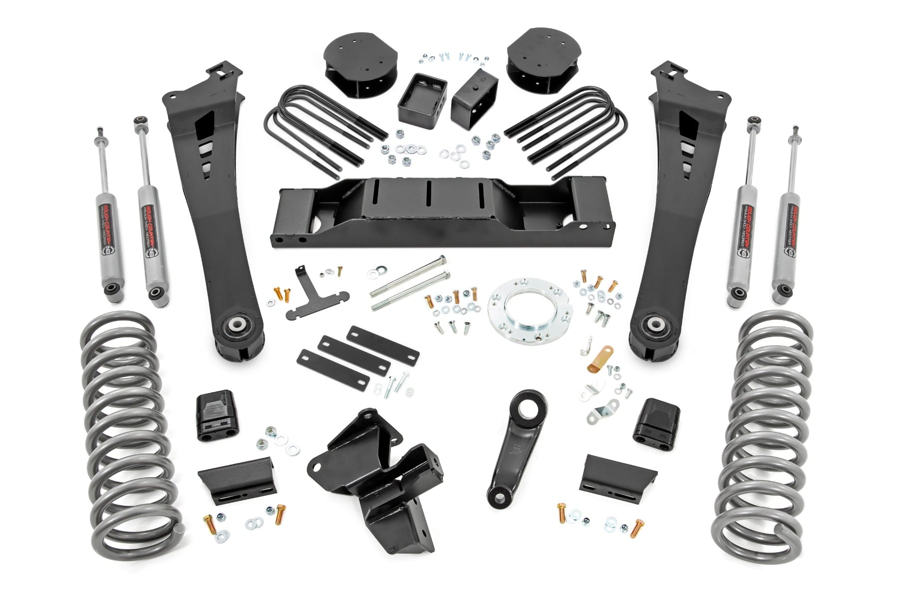 Rough Country 5-Inch Radius Arm Lift Kit with N3 Shocks for Ram 3500 4WD