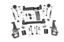4-Inch Lift Kit with N3 Shocks for Ram 1500 4WD (2012–2018) dimension diagram, Rough Country 33331
