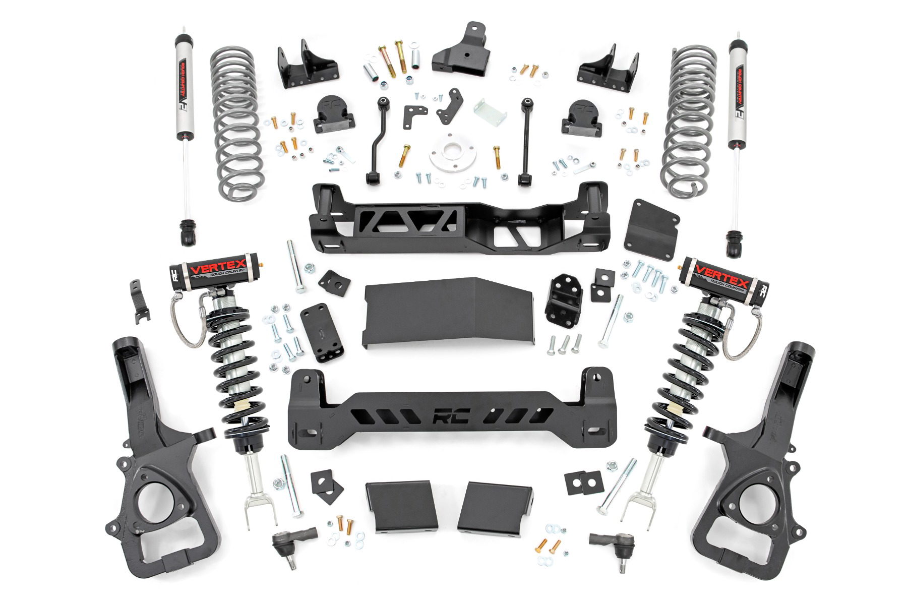 Rough Country 6-Inch Lift Kit with Vertex and V2 Shocks for Ram 1500 4WD