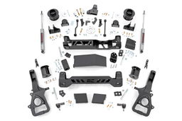 5-Inch Lift Kit with N3 Shocks for 2019–2024 Ram 1500 4WD, Part 34430A, Rough Country