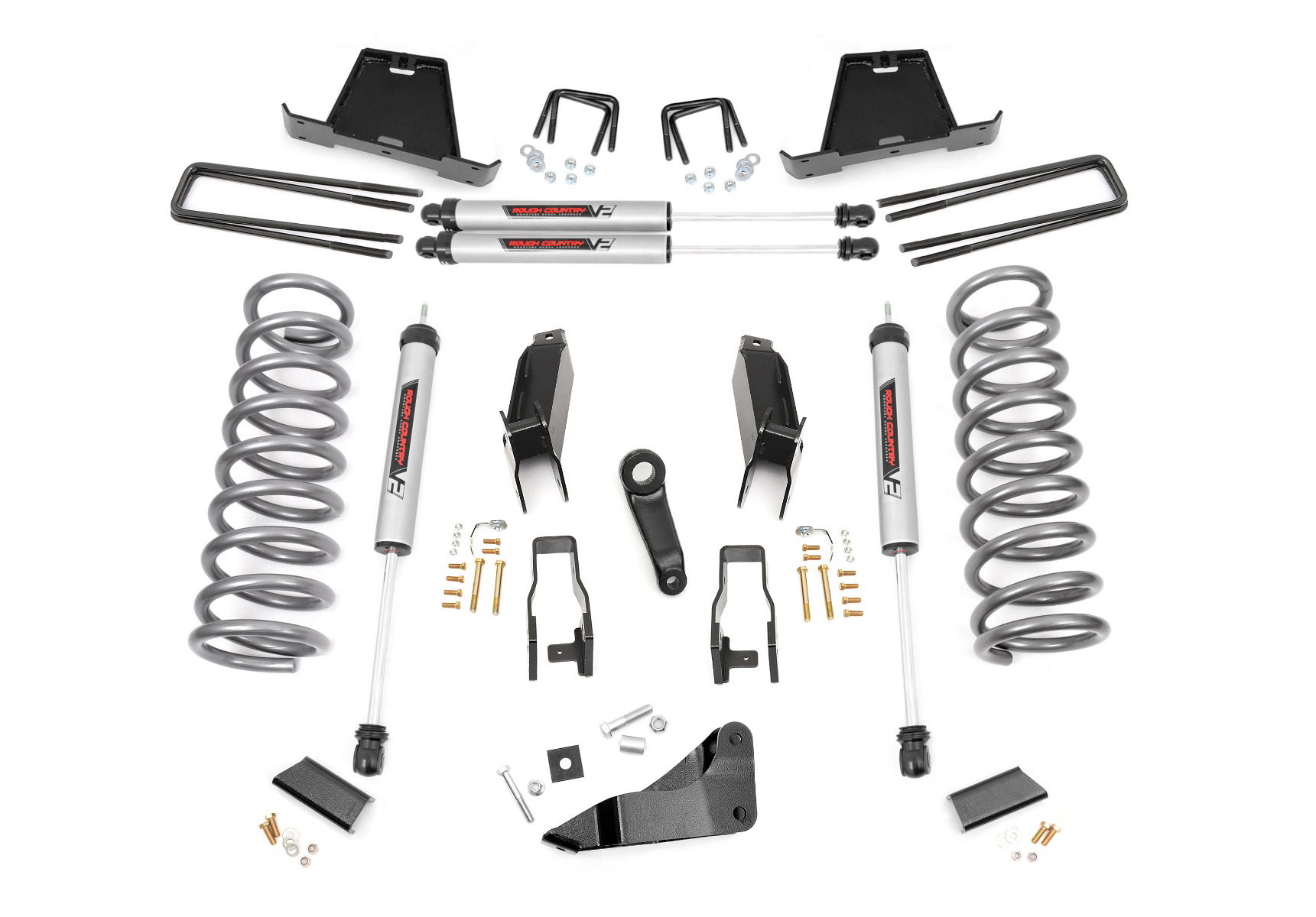 5-Inch Lift Kit with V2 Shocks for 2011–2013 Ram 2500/3500 4WD, Rough Country 34970